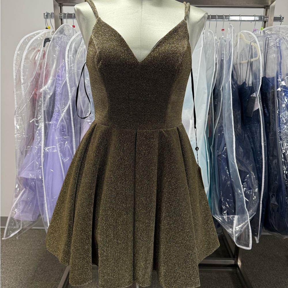 NWT Alyce Paris The Secret Dress Gold Cocktail Dress